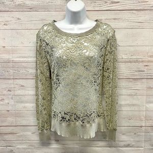 Ralph Lauren Black Label Devin Lace Long Sleeve Top